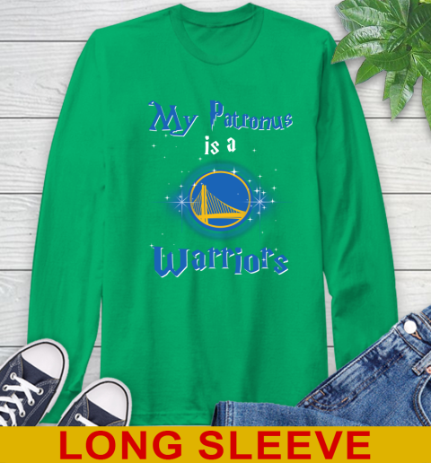 NBA Basketball Harry Potter My Patronus Is A Golden State Warriors Long Sleeve T-Shirt 8