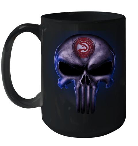 Atlanta Hawks NBA Basketball Punisher Skull Sports Ceramic Mug 15oz