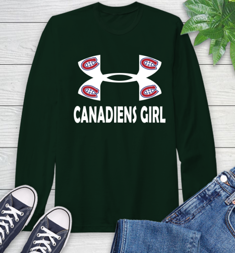 NHL Montreal Canadiens Girl Under Armour Hockey Sports Long Sleeve T-Shirt 7