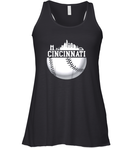 Vintage Downtown Cincinnati Shirt Baseball Retro Ohio State Racerback Tank