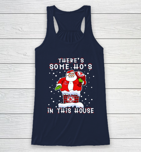 Boston Red Sox Christmas There Is Some Hos In This House Santa Stuck In The Chimney MLB Racerback Tank 8