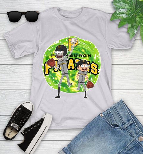 MLB Pittsburgh Pirates Rick And Morty Baseball Sports Youth T-Shirt 4