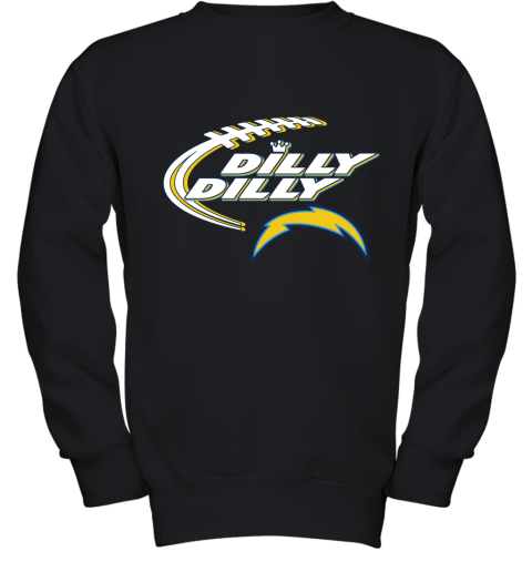 NFL Los Angeles Chargers Dilly Dilly Football Sports W59tQCA6JoL youth sweatshirt 47 95 151514 front black