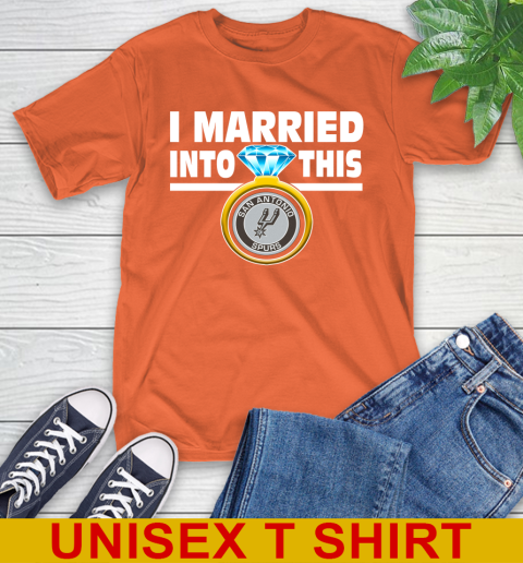 San Antonio Spurs NBA Basketball I Married Into This My Team Sports T-Shirt 4