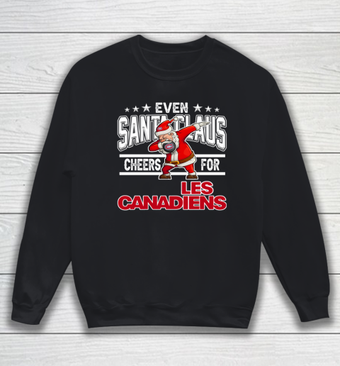 Montreal Canadiens Even Santa Claus Cheers For Christmas NHL Sweatshirt