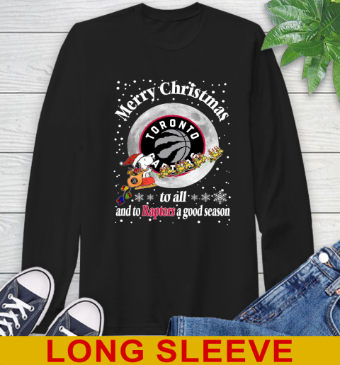 Toronto Raptors Merry Christmas To All And To Raptors A Good Season NBA Basketball Sports Long Sleeve T-Shirt