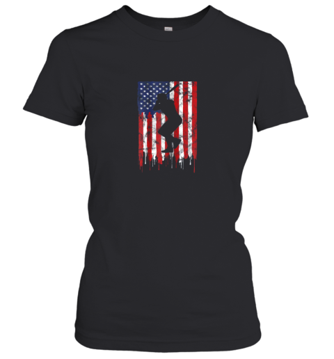Vintage Patriotic American Flag Baseball Shirt USA Women's T-Shirt