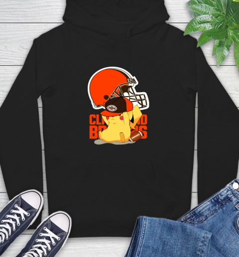 NFL Pikachu Football Sports Cleveland Browns Hoodie 2