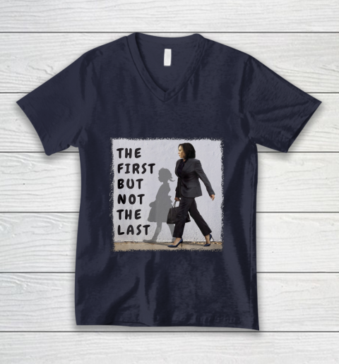 The First But Not The Last Kamala Harris Ruby Bridges Madam V-Neck T-Shirt 2