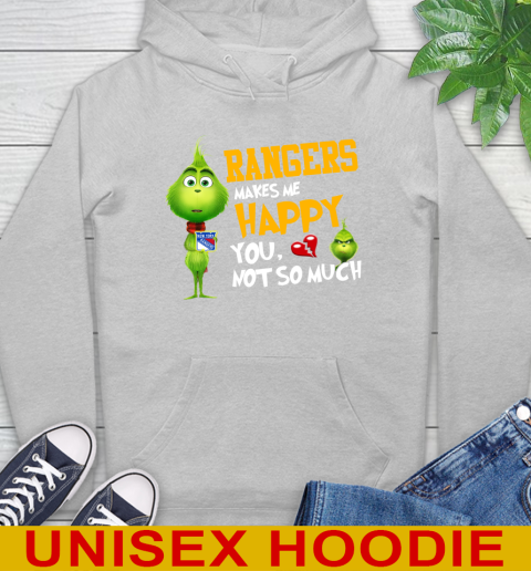 NHL New York Rangers Makes Me Happy You Not So Much Grinch Hockey Sports Hoodie 6