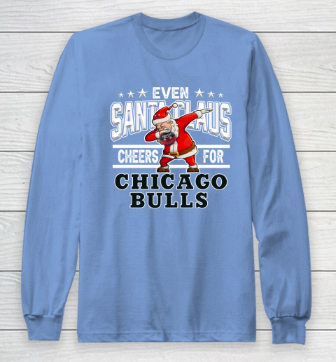Chicago Bulls Even Santa Claus Cheers For Christmas NBA Long Sleeve T-Shirt 8