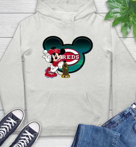 MLB Cincinnati Reds The Commissioner's Trophy Mickey Mouse Disney Hoodie 12