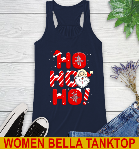 Houston Rockets NBA Basketball Ho Ho Ho Santa Claus Merry Christmas Shirt Racerback Tank 9