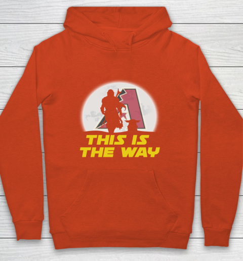 Arizona Diamondbacks MLB Baseball Star Wars Yoda And Mandalorian This Is The Way Youth Hoodie 3