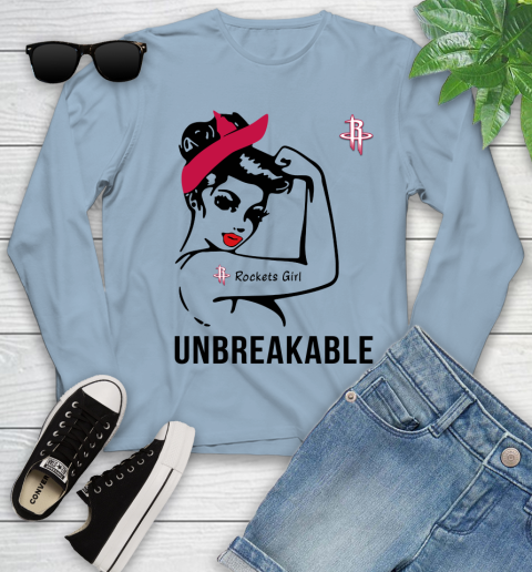 NBA Houston Rockets Girl Unbreakable Basketball Sports Youth Long Sleeve 6