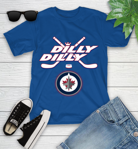 NHL Winnipeg Jets Dilly Dilly Hockey Sports Youth T-Shirt 9