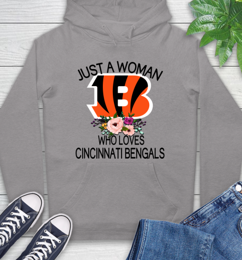 NFL Just A Woman Who Loves Cincinnati Bengals Football Sports Hoodie 4