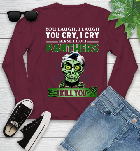 NFL Talk Shit About Carolina Panthers I Kill You Achmed The Dead Terrorist Jeffrey Dunham Football Youth Long Sleeve 6