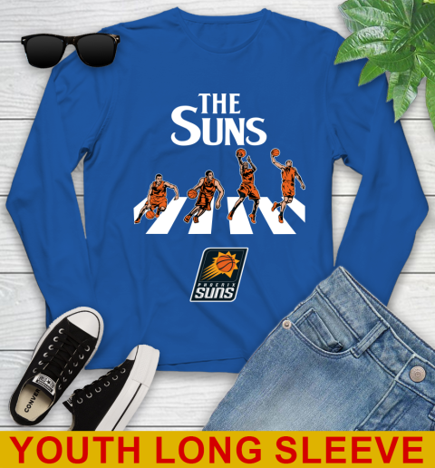 NBA Basketball Phoenix Suns The Beatles Rock Band Shirt Youth Long Sleeve - Image 11