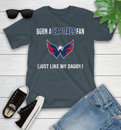 NHL Washington Capitals Hockey Loyal Fan Just Like My Daddy Shirt Youth T-Shirt 9