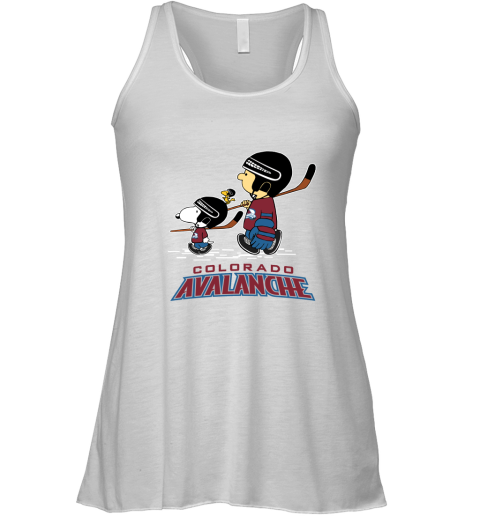 Let's Play Colorado Avalanche Ice Hockey Snoopy NHL Racerback Tank