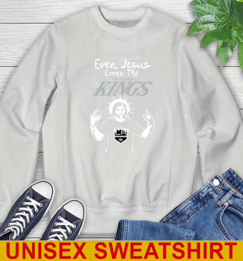 Los Angeles Kings NHL Hockey Even Jesus Loves The Kings Shirt Sweatshirt 5