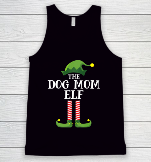 Dog Mom Elf Matching Family Group Christmas Party Pajama Tank Top