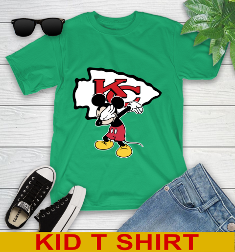 Kansas City Chiefs NFL Football Dabbing Mickey Disney Sports Youth T-Shirt 6