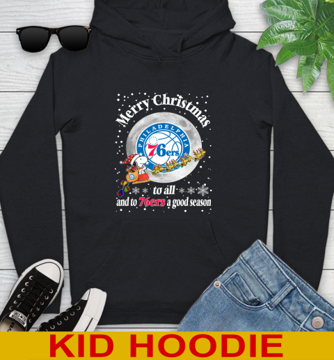 Philadelphia 76ers Merry Christmas To All And To 76ers A Good Season NBA Basketball Sports Youth Hoodie