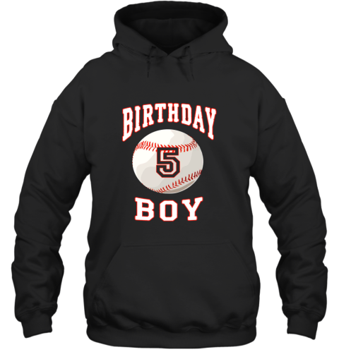 Kids Baseball Bday 5th Birthday Boy Shirt for 5 Years Old Gift Hoodie
