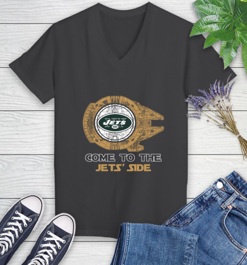 NFL Come To The New York Jets Wars Football Sports Women's V-Neck T-Shirt 8