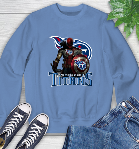 NFL Captain America Thor Spider Man Hawkeye Avengers Endgame Football Tennessee Titans Sweatshirt 11