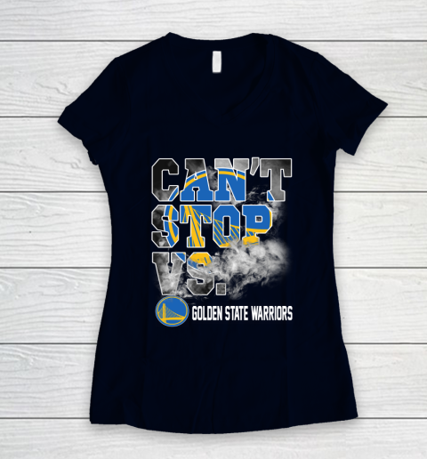 NBA Golden State Warriors Basketball Can't Stop Vs Women's V-Neck T-Shirt 2