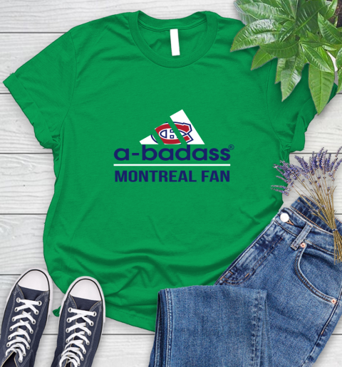NHL A Badass Montreal Canadiens Fan Adidas Hockey Sports Women's T-Shirt 9