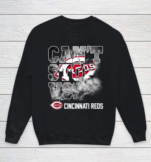 MLB Cincinnati Reds Baseball Can't Stop Vs Cincinnati Reds Youth Sweatshirt