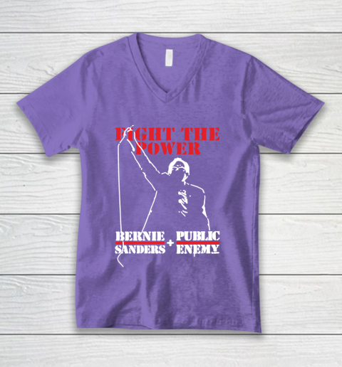 Fight The Power Bernie Sanders Public Enemy V-Neck T-Shirt 8