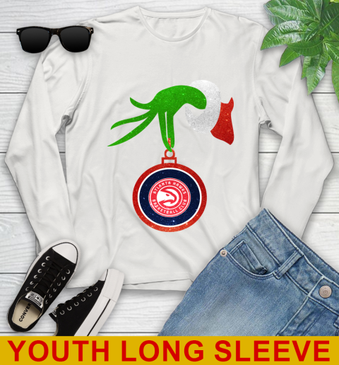 Atlanta Hawks Grinch Merry Christmas NBA Basketball Youth Long Sleeve 12