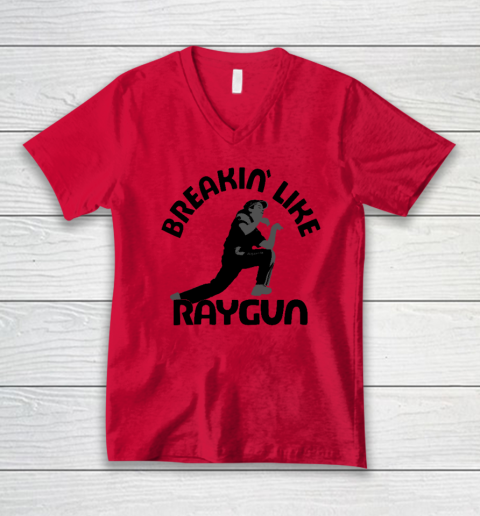 Breaking Like Raygun V-Neck T-Shirt 3