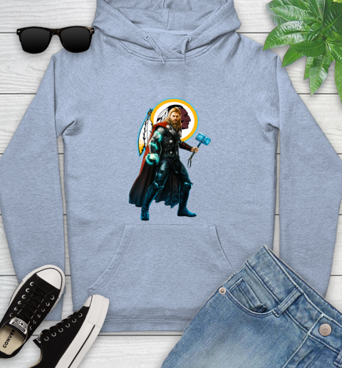 NFL Thor Avengers Endgame Football Washington Redskins Youth Hoodie 10