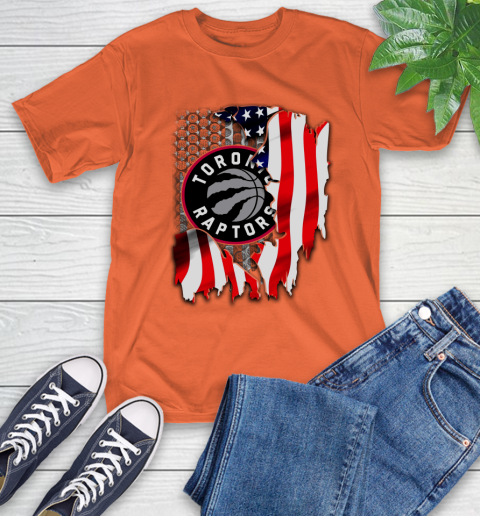 Toronto Raptors NBA Basketball American Flag T-Shirt 4