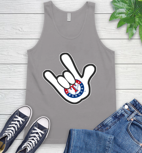 Texas Rangers MLB Baseball Mickey Rock Hand Disney Tank Top 5 Texas Rangers MLB Baseball Mickey Rock Hand Disney Tank Top - Image 5