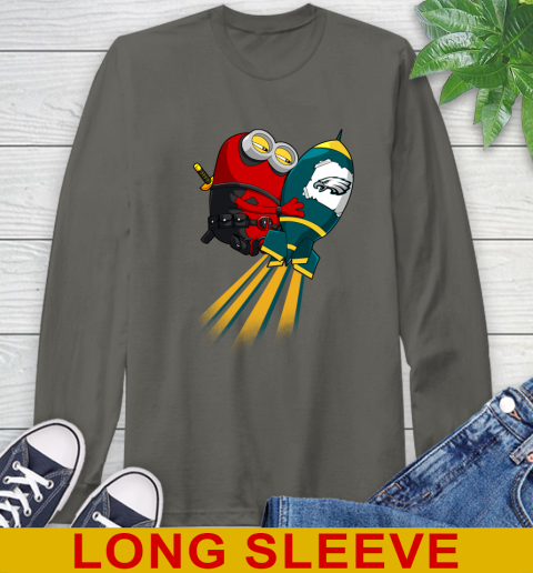 NFL Football Philadelphia Eagles Deadpool Minion Marvel Shirt Long Sleeve T-Shirt 10