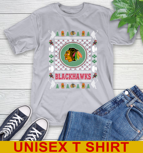 Chicago Blackhawks Merry Christmas NHL Hockey Loyal Fan T-Shirt 5