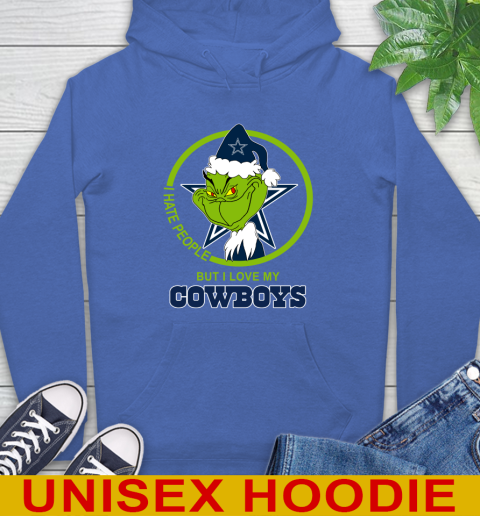 Dallas Cowboys NFL Christmas Grinch I Hate People But I Love My Favorite Football Team Hoodie 9
