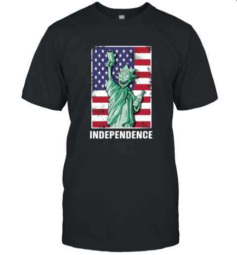 Rick And Morty Statue Of Liberty Independence Day 4th Of July Shirts