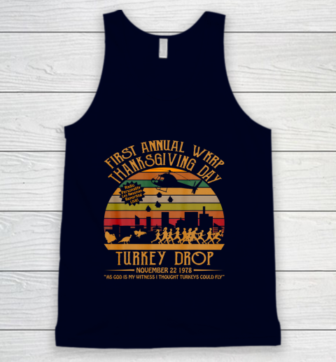 WKRP Thanksgiving Day Turkey Drop Tank Top 2