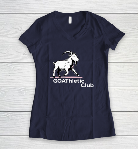 GOAThletic Club For The MEGA Goats Women's V-Neck T-Shirt 7