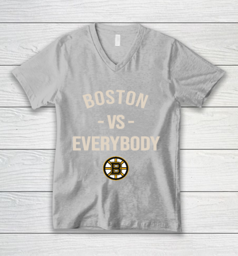 Boston Bruins Vs Everybody V-Neck T-Shirt 3