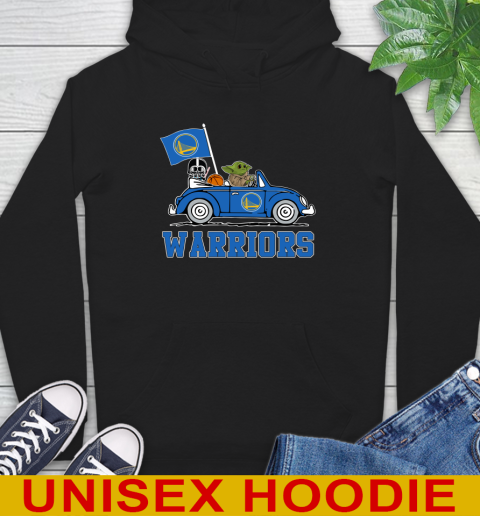 NBA Basketball Golden State Warriors Darth Vader Baby Yoda Driving Star Wars Shirt Hoodie 2