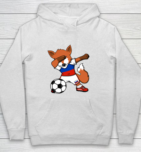 Dabbing Fox Russia Soccer Fans Jersey Russian Football Lover Hoodie